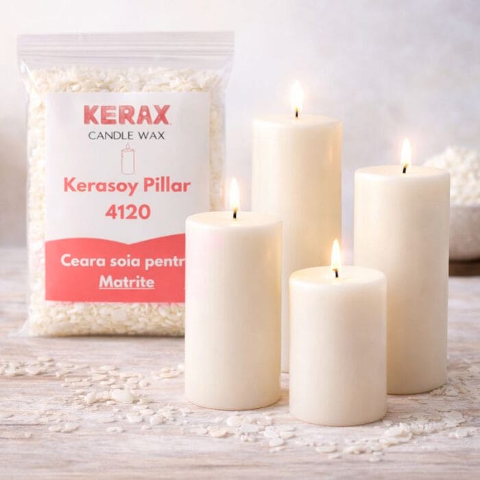 Ceara Soia pentru lumanari in matrite - Kerax Kerasoy Pillar 4120 - imagine 2