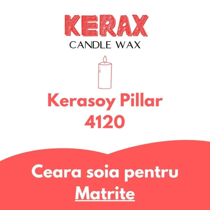 Ceara Soia pentru lumanari in matrite - Kerax Kerasoy Pillar 4120 - imagine 4