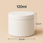 Recipient Lumânări Metalic | 120ml | Alb Mat - imagine 2