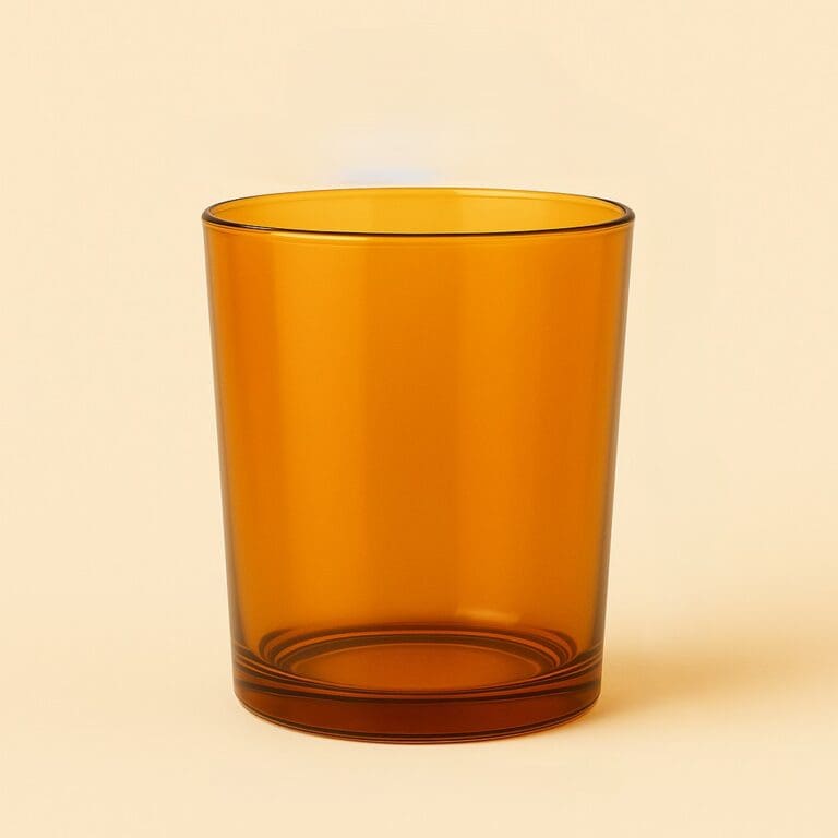 Recipient Lumânări Sticlă | 315ml | Ambră Transparent