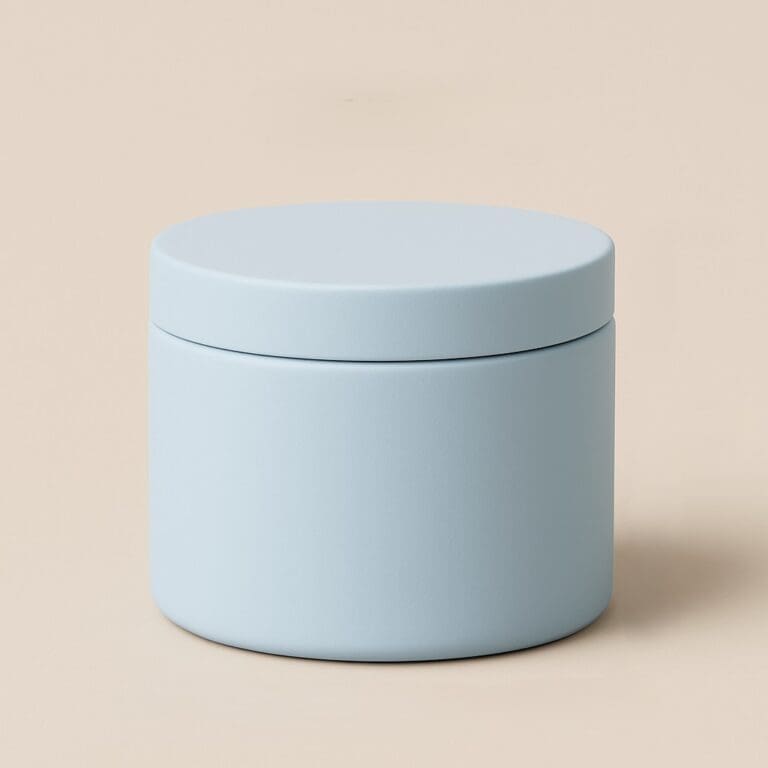 Recipient Lumânări Metalic | 120ml | Baby Blue