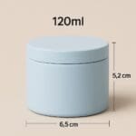 Recipient Lumânări Metalic | 120ml | Baby Blue - imagine 2