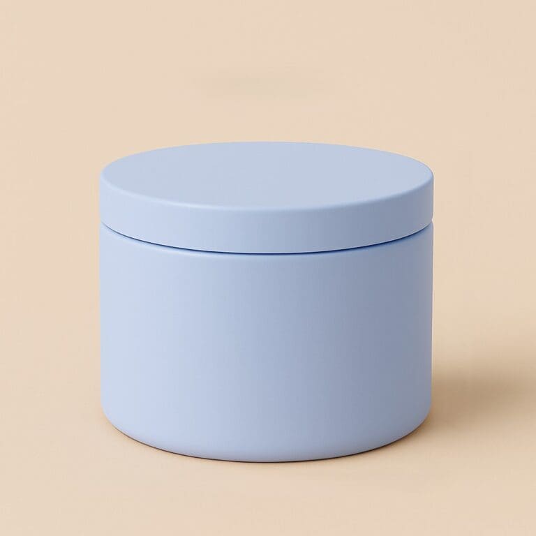 Recipient Lumânări Metalic | 250ml | Baby Blue