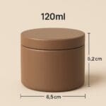 Recipient Lumânări Metalic | 120ml | Bronz - imagine 2