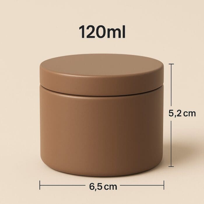 Recipient Lumânări Metalic | 120ml | Bronz - imagine 2