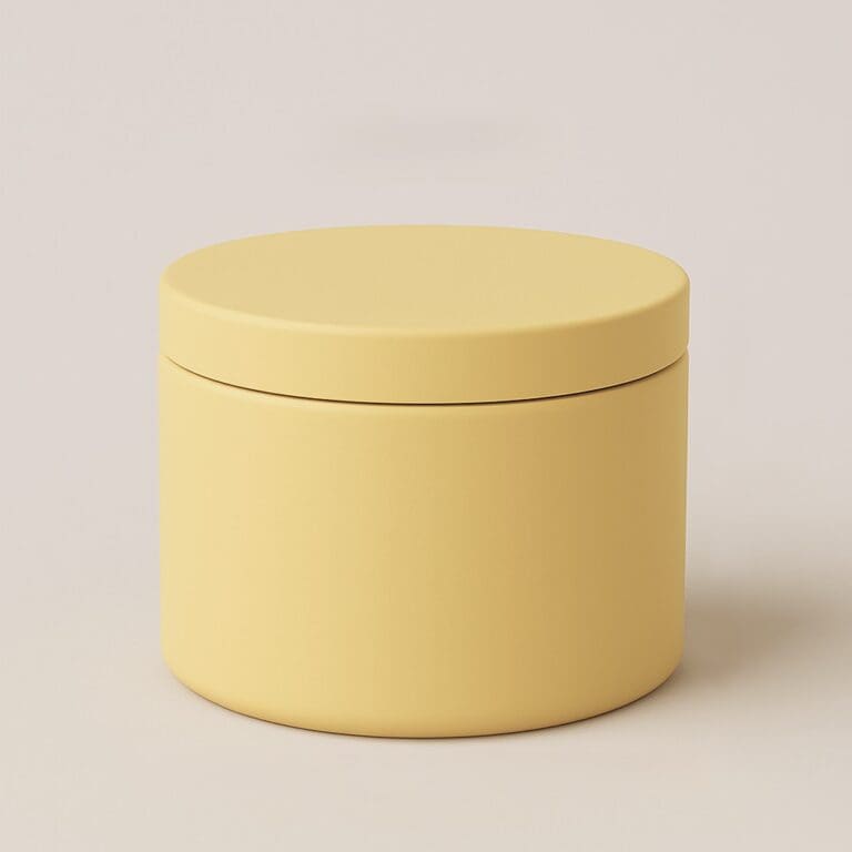 Recipient Lumânări Metalic | 250ml | Galben