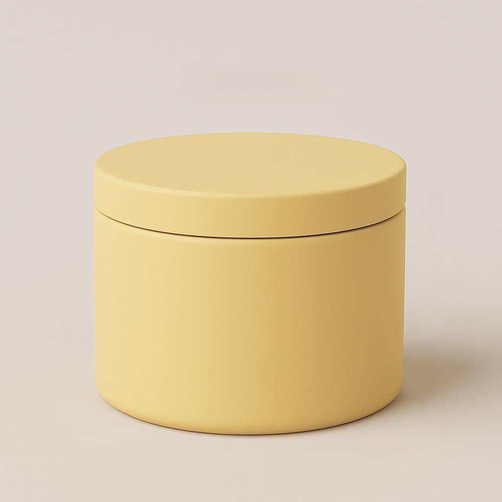 galben250 Recipient Lumânări Metalic | 250ml | Galben - imagine 1