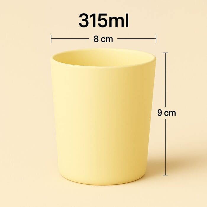 Recipient Lumânări Sticlă | 315ml | Galben Mat - imagine 2