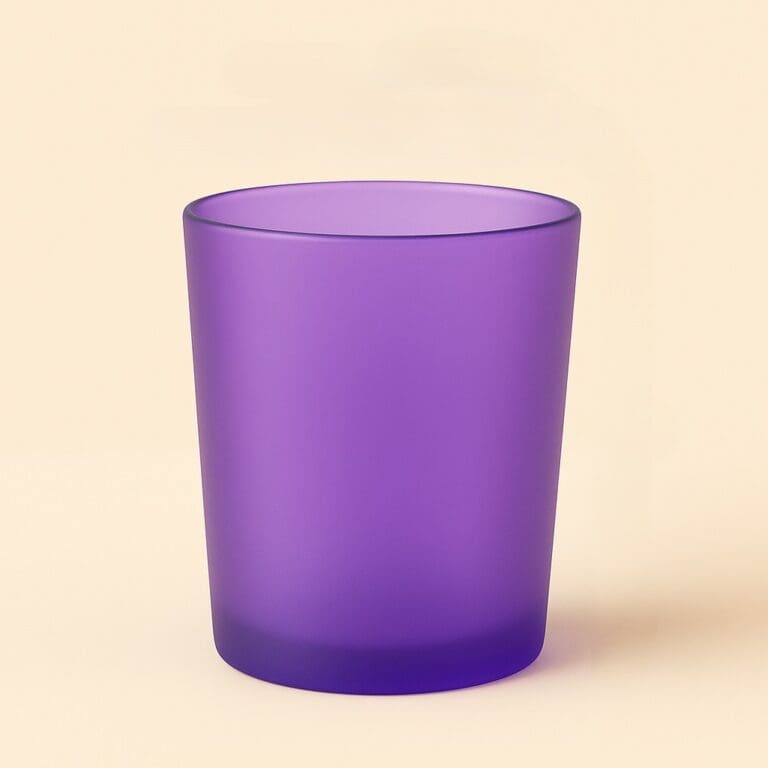 Recipient Lumânări Sticlă | 315ml | Mov Frosted