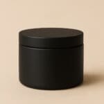 Recipient Lumânări Metalic | 250ml | Negru