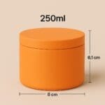 Recipient Lumânări Metalic | 250ml | Portocaliu - imagine 2