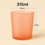 Recipient Lumânări Sticlă | 315ml | Roz Frosted - imagine 2