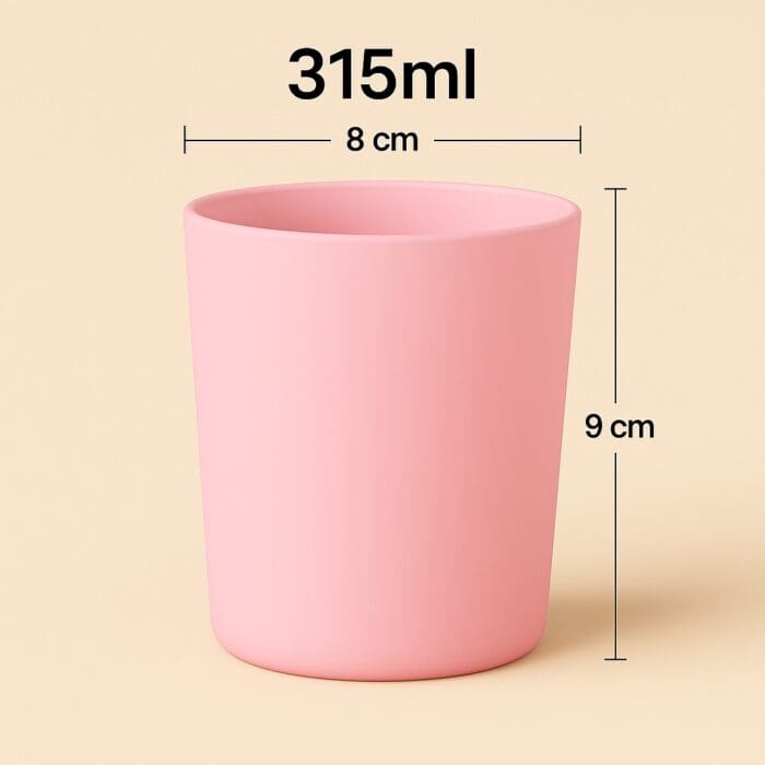 Recipient Lumânări Sticlă | 315ml | Roz Mat - imagine 2