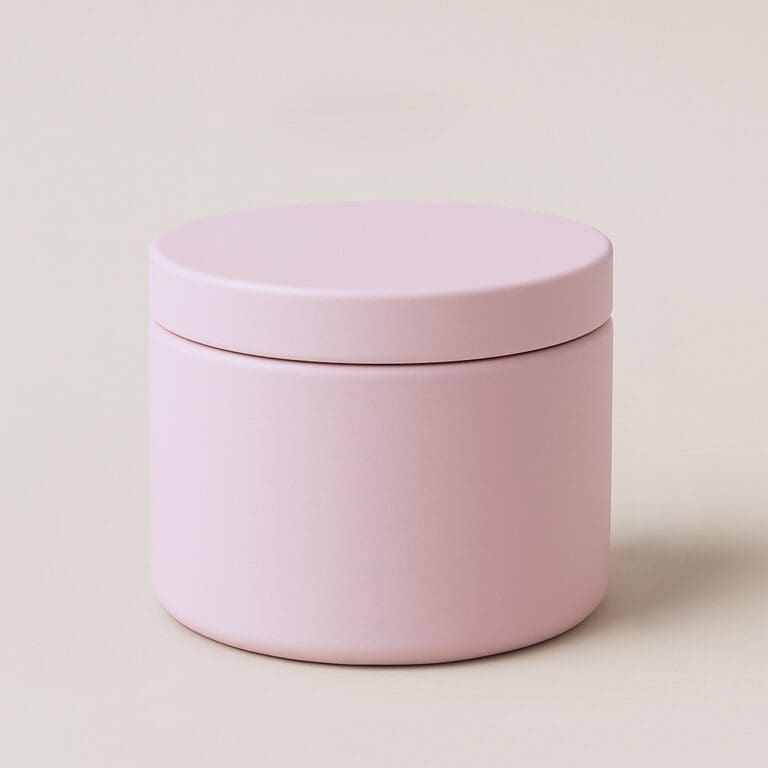 Recipient Lumânări Metalic | 120ml | Roz Pastel