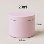 Recipient Lumânări Metalic | 120ml | Roz Pastel - imagine 2