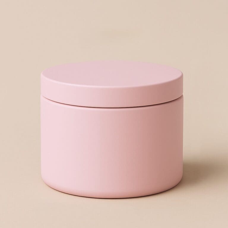 Recipient Lumânări Metalic | 250ml | Roz Pastel