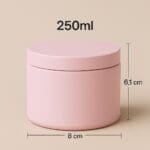 Recipient Lumânări Metalic | 250ml | Roz Pastel - imagine 2