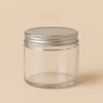 Recipient Lumânări Sticlă | 100ml | Transparent | Capac aluminiu