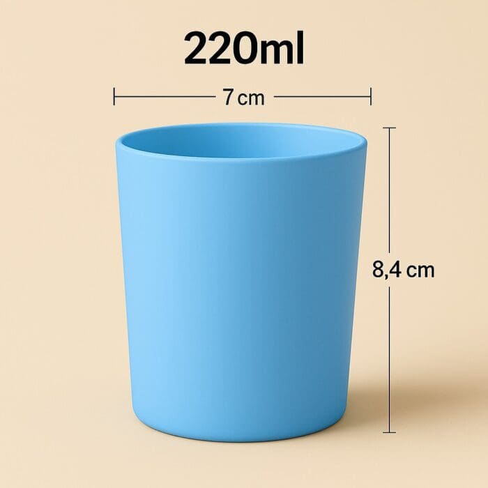 Recipient Lumânări Sticlă | 220ml | Blue Mat - imagine 2