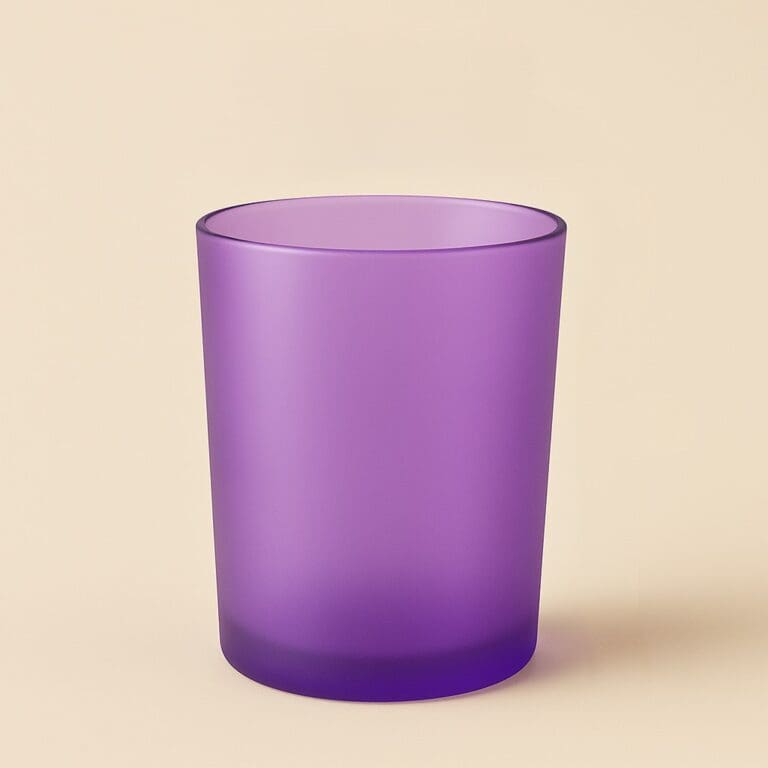Recipient Lumânări Sticlă | 220ml | Mov Frosted