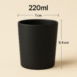 Recipient Lumânări Sticlă | 220ml | Negru Mat - imagine 2