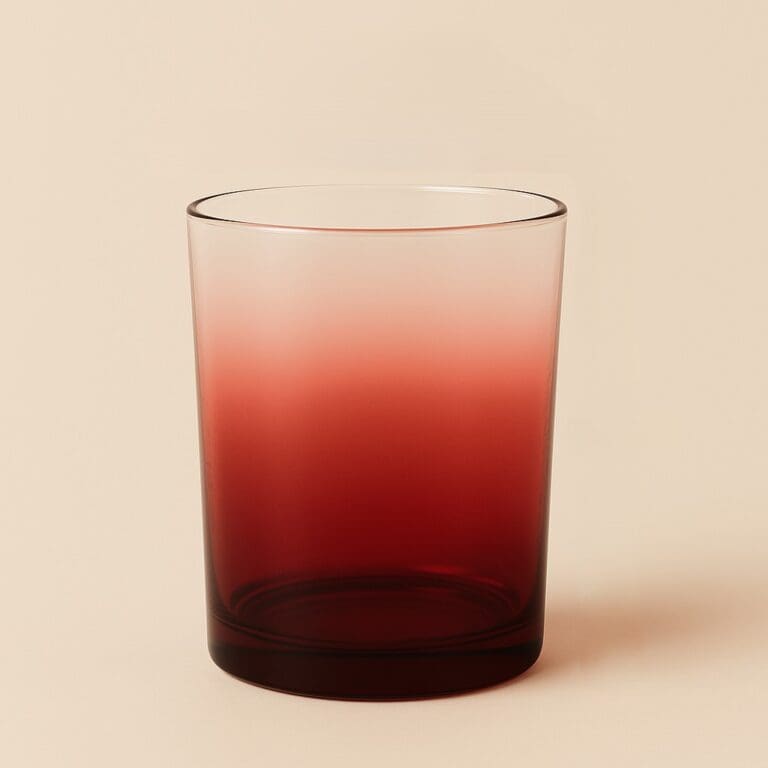 Recipient Lumânări Sticlă | 220ml | Roșu Gradient