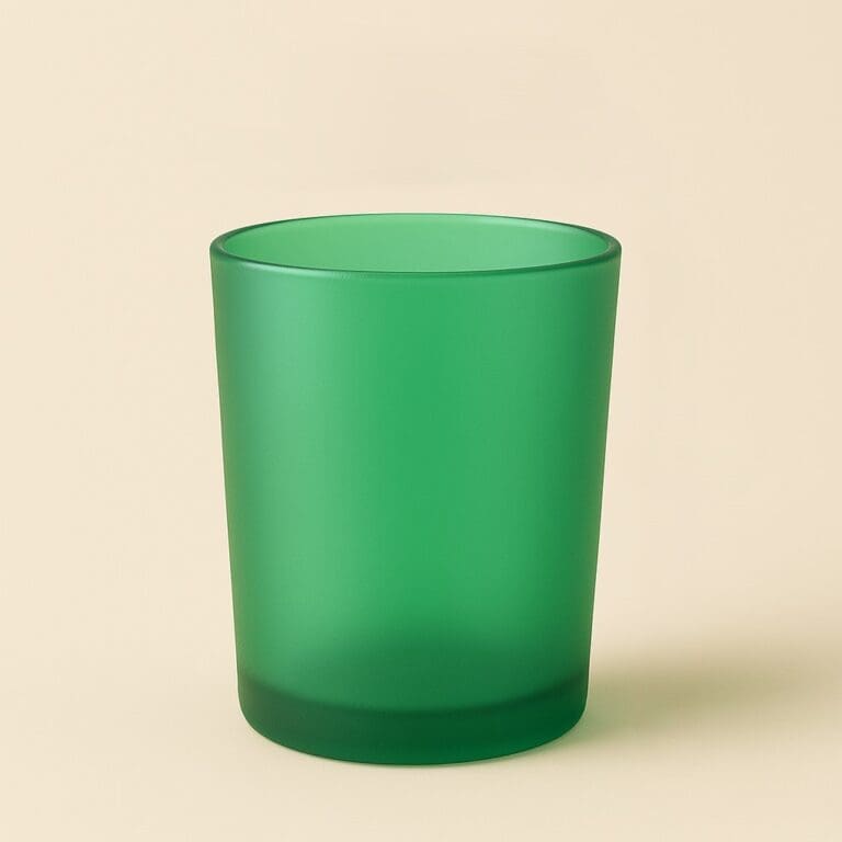 Recipient Lumânări Sticlă | 220ml | Verde Frosted