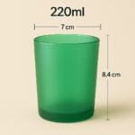 Recipient Lumânări Sticlă | 220ml | Verde Frosted - imagine 2