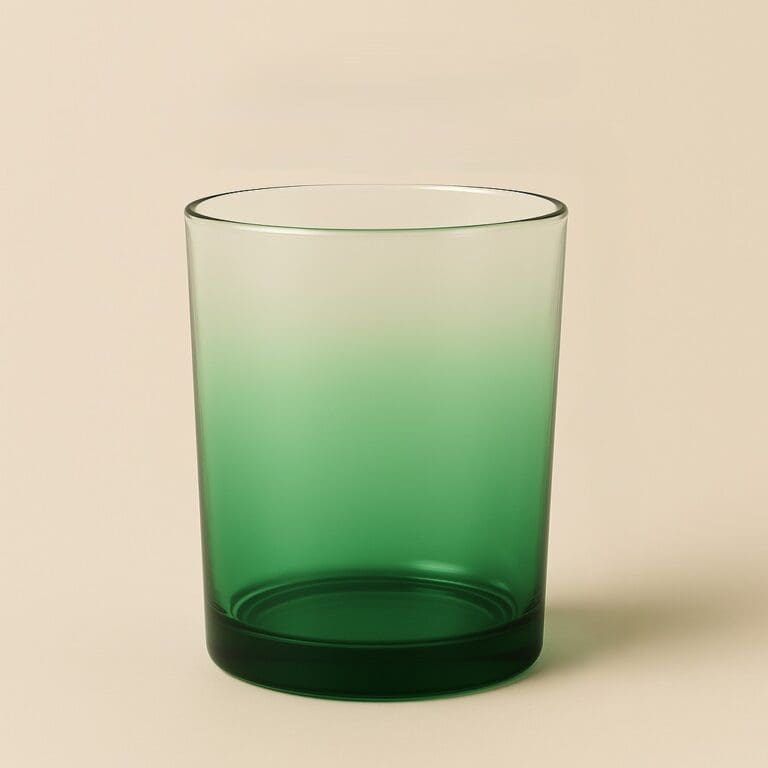 Recipient Lumânări Sticlă | 220ml | Verde Gradient