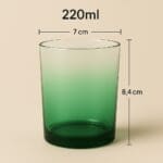 Recipient Lumânări Sticlă | 220ml | Verde Gradient - imagine 2