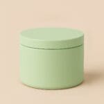 Recipient Lumânări Metalic | 250ml | Verde Pastel