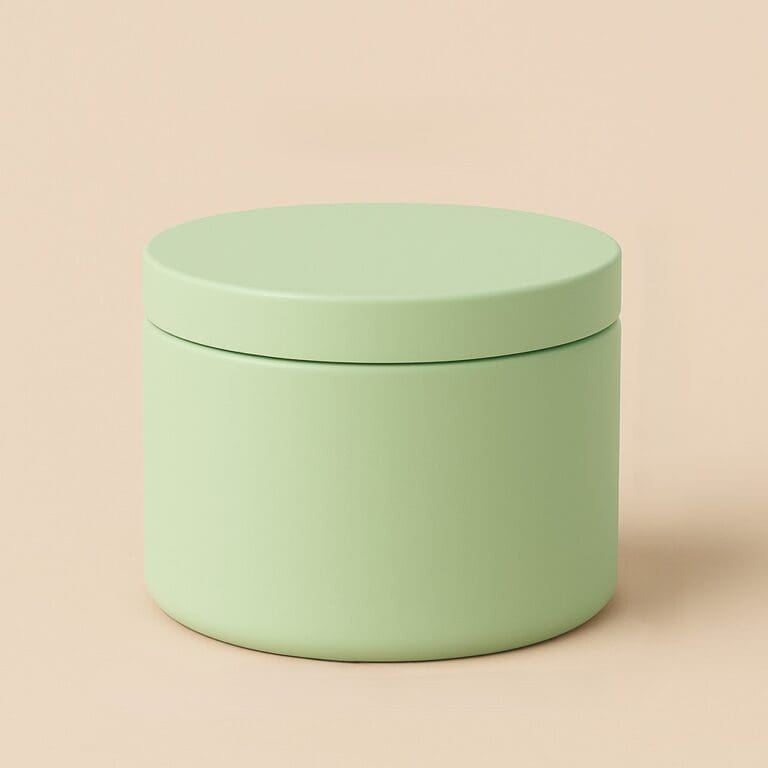 Recipient Lumânări Metalic | 250ml | Verde Pastel