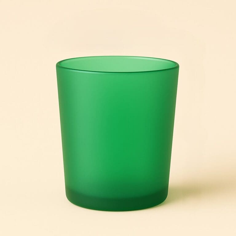 Recipient Lumânări Sticlă | 315ml | Verde Frosted