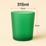 Recipient Lumânări Sticlă | 315ml | Verde Frosted - imagine 2