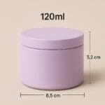 Recipient Lumânări Metalic | 120ml | Violet Pastel - imagine 2