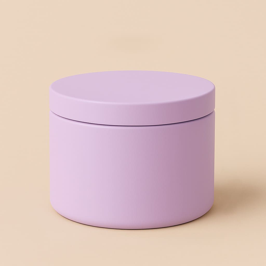 violetpastel250 Recipient Lumânări Metalic | 250ml | Violet Pastel - imagine 1