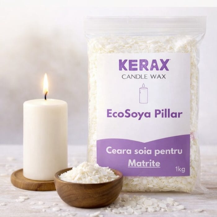 Ceara Soia pentru lumanari in matrite - Kerax EcoSoya Pillar - imagine 3